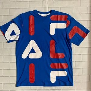 New Men’s Fila Bennet Tee Large Blue Red L